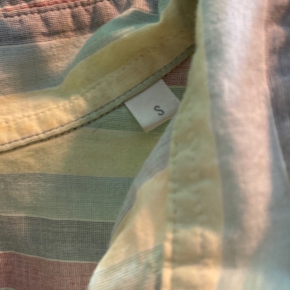 Band of Outsiders Pastel Striped Button Up, S - Picture 4 of 6
